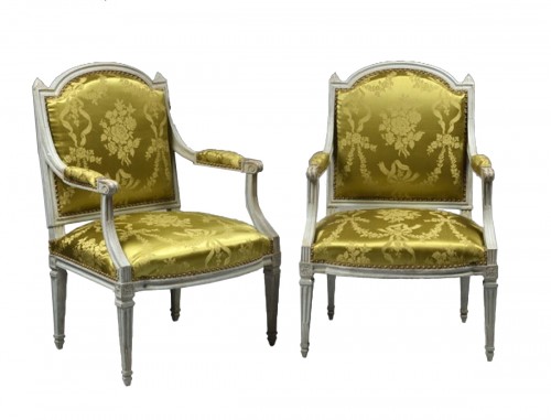 Pair of  Louis XVI fauteuil