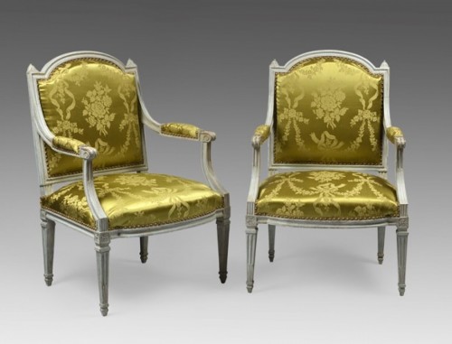 Pair of  Louis XVI fauteuil - Louis XVI