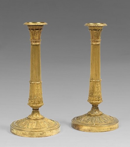 19th century - Pair of candlesticks Consulate period