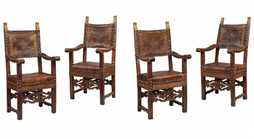 Set of four italian armchairs