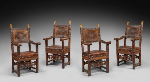 Seating  - Set of four italian armchairs