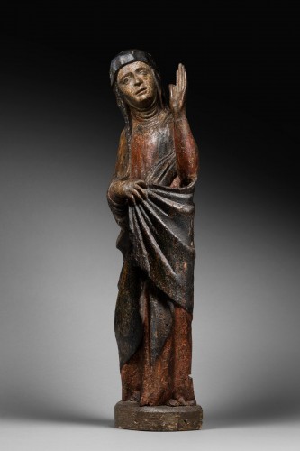 Vierge de calvaire - Sculpture Style Moyen Âge