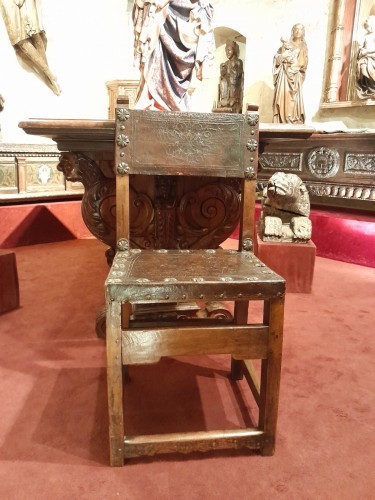 Sièges Chaise - Deux chaises espagnoles en cuir