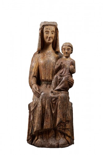 Important virgin and child in majesty