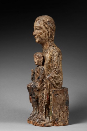 Virgin and child in majesty  or “sedes sapientiae”, throne of w - Sculpture Style 