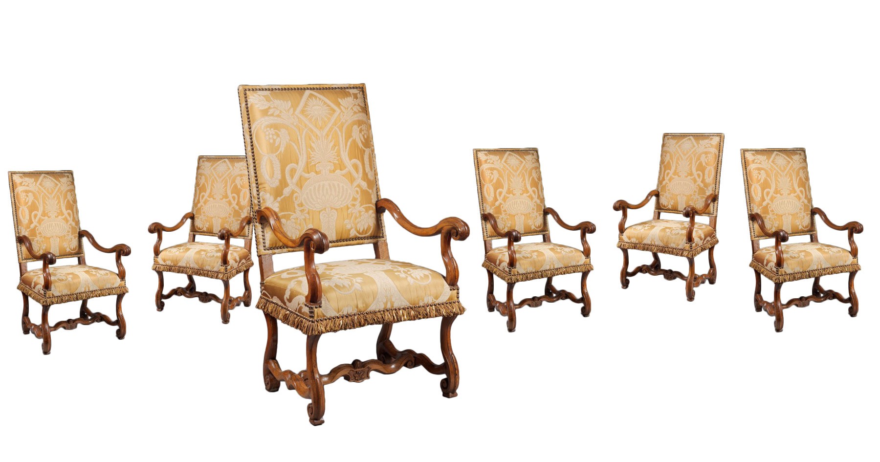 Walnut Louis XV Style Side Chair-82