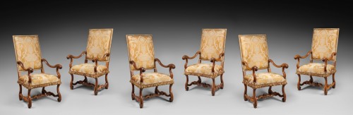 Sièges Fauteuil & Bergère - Suite de six fauteuils d’époque Louis XIV