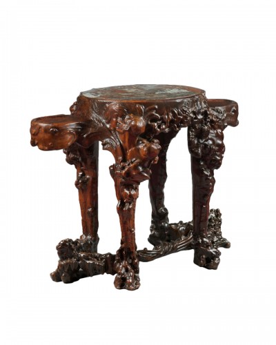 Art nouveau pedestal table georges rey around 1900-1906