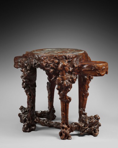 Art nouveau pedestal table georges rey around 1900-1906 - 