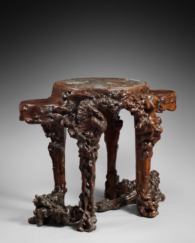 20th century - Art nouveau pedestal table georges rey around 1900-1906