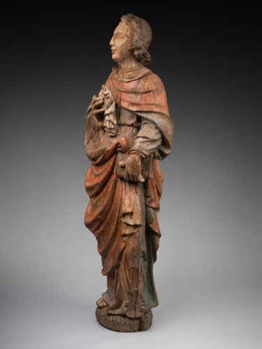 Sculpture  - Saint john of calvary in carved and polychromed wood