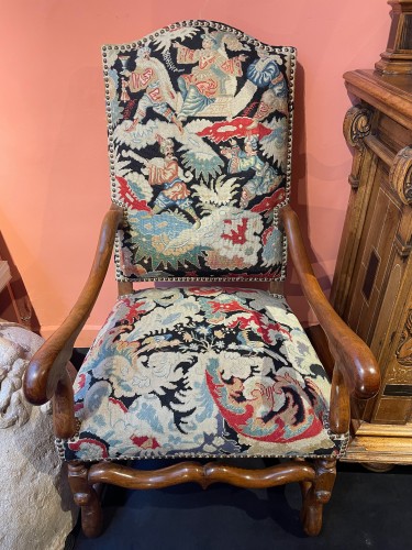 Seating  - Pair of Louis XIII peoid armchair