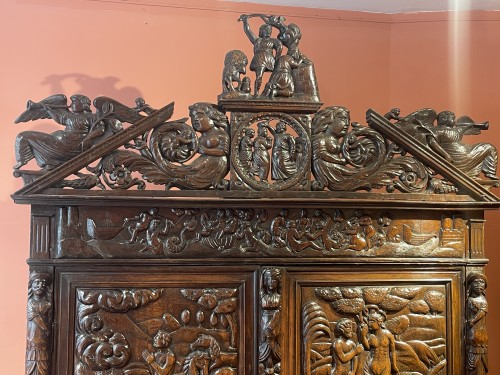 Sumene armoire depicting the creation of the word - Renaissance