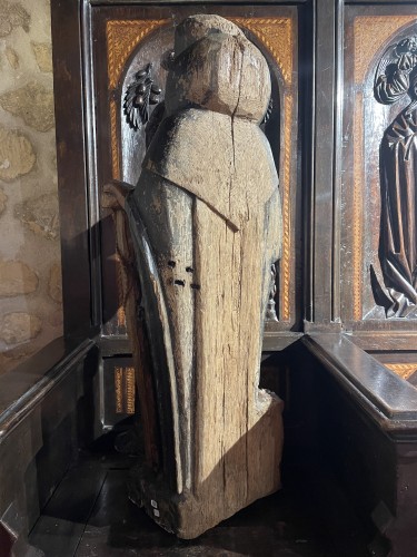 Sculpture in polychrome wood representing Saint Anthony  Hermit - 