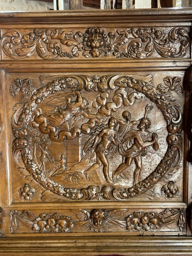 Important Loire valley Renaissance chest dedicated to Adam and Ève - Renaissance