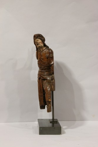 Elément de retable anversois représentant un guerrier d'époque Gothique - Moyen Âge