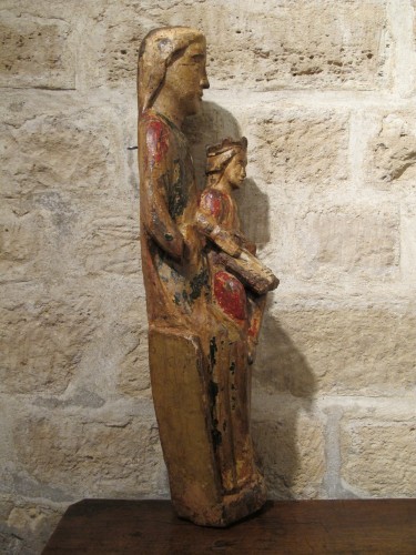 Virgin and Child in Majesty called &quot;Sedes Sapientiae&quot; - Sculpture Style Middle age