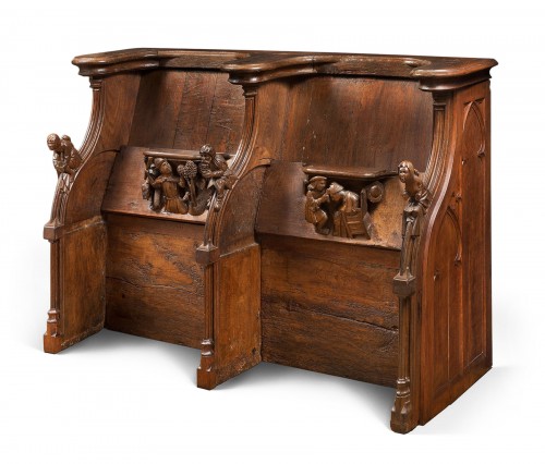 Set of Gothic stalls with historiated misericords