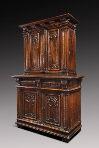 Renaissance cabinet with perspectives &quot;trompe-l&#039;oeil&quot; - Furniture Style Renaissance