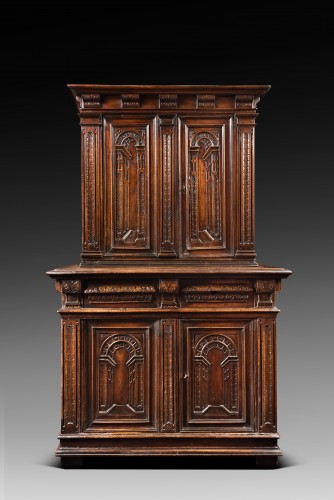 Furniture  - Renaissance cabinet with perspectives &quot;trompe-l&#039;oeil&quot;