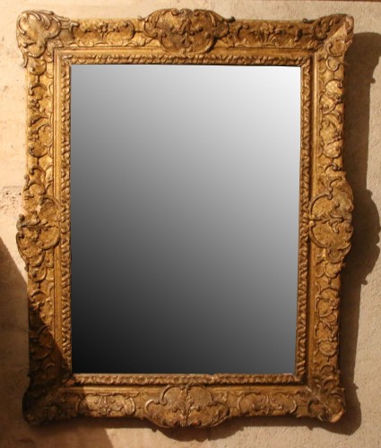 French Regence gilt wood frame - Mirrors, Trumeau Style French Regence