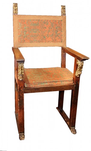 Large armchair with plumage