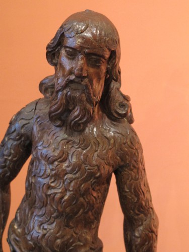 <= 16th century - Wood sculpture representing a wild man