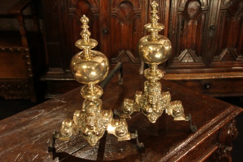 Pair of andirons - Decorative Objects Style 