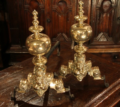 Decorative Objects  - Pair of andirons