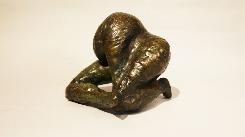 Sculpture Sculpture en Bronze - Femme à la toilette - Mandron