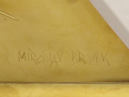 XXe siècle - Bas relief de forme triangulaire - Miroslav Brozek