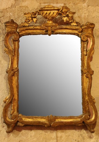 Beautiful gilt wood mirror with parcloses - Mirrors, Trumeau Style 