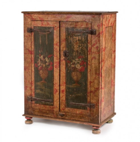 Petite armoire polychromée espagnole - Mobilier Style 