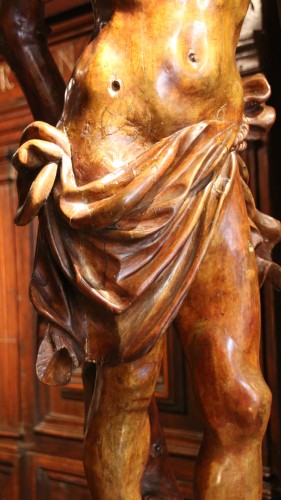  - Carved wood Saint Sebastian