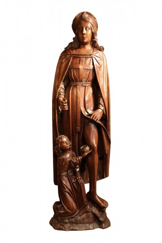 Wood Figure Of Saint Roch