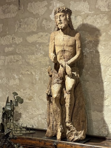 Sculpture Sculpture en Bois - Important Christ aux liens