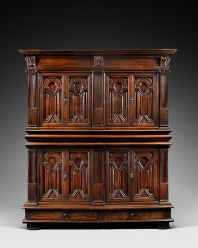 Mobilier Armoire - Armoire de palais d’époque Renaissance à motifs de perspectives