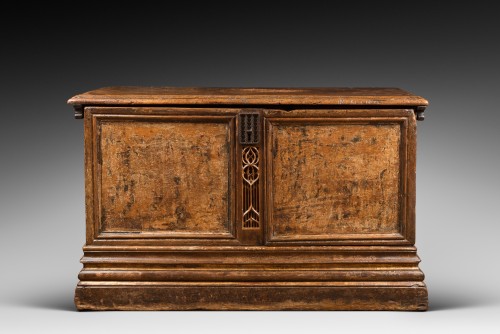 Mobilier Cabinet & Coffre - Cassone d’époque gothique flamboyant