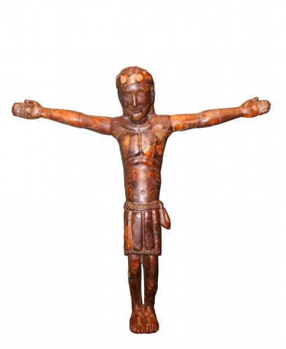 Carved amber figure of christ