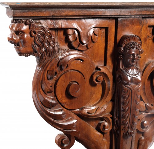 Mobilier Table & Guéridon - Importante table d’apparat d’époque Renaissance de l’école d’hugues sambin