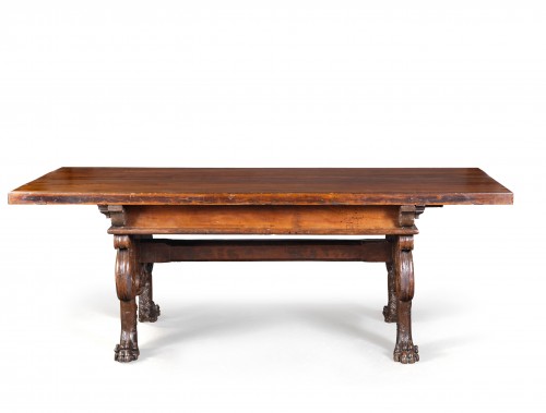 Importante table de palais de la Renaissance italienne - Mobilier Style Renaissance