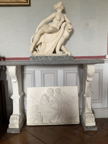 19th century - Ariadne on her Panther, Alabaster  after J. H. Dannecker, 1814 