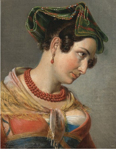 Portrait d’une Enigmatique Italienne - Hans Ditlev Martens vers 1825