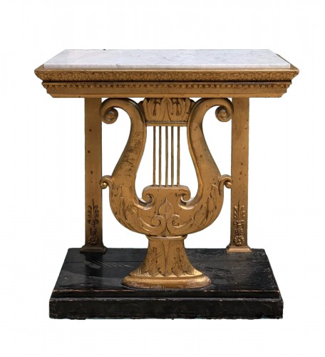 Console Lyre, Empire suédois vers 1830