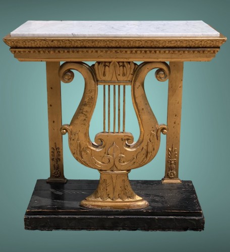 XIXe siècle - Console Lyre, Empire suédois vers 1830