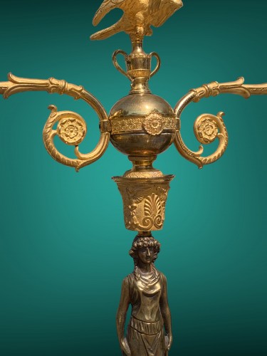19th century - A Pair of Candelabras on Cariatides, Sweeden circa 1820-30