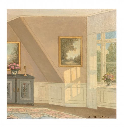 Interior Study  Under Summer Light - Wilhelm Henriksen (1880-1964)