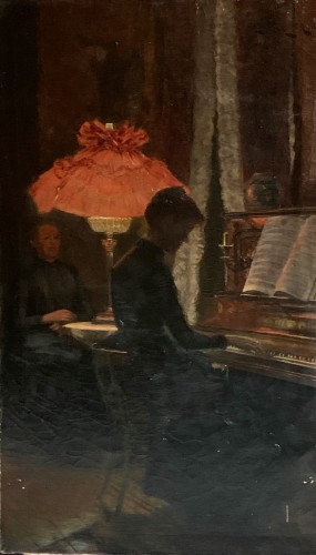 La leçon de piano - Albert Wang, 1892