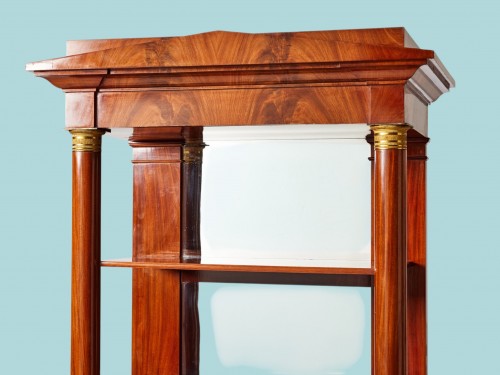 Column Shelf, Mahogany And Mirror, Sweden Circa 1840  - Furniture Style Louis-Philippe