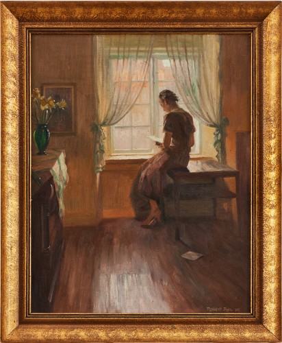Lady reading at the Window, Sign Robert Panitzsch (1879-1949)